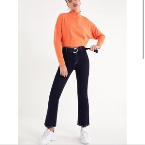 BDG high waisted crop flare jeans with belt